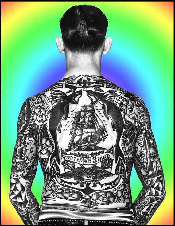 Tattoo Man Captain Elvy 1943 - Etsy