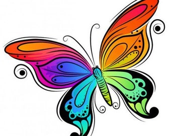 Artsy Butterfly #1 Cross Stitch Pattern Instant Download