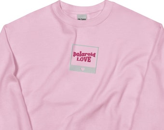 Polaroid Love Embroidered Sweatshirt Gift for Engene Fandom