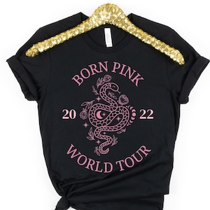 Born Pink World Tour Shirt, 2022 Tour Tee, Pink Venom Comeback Merch, Blink Gift, Concert Apparel, Kpop Clothing, Jennie, Jisoo, Rose, Lisa