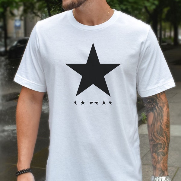 Bowie Shirt, Bowie Blackstar Tshirt, Bowie Graphic Tee, Bowie Merch, Ziggy Stardust, Geschenk für ihn, Geschenk für sie, Herren Damen, Rocker