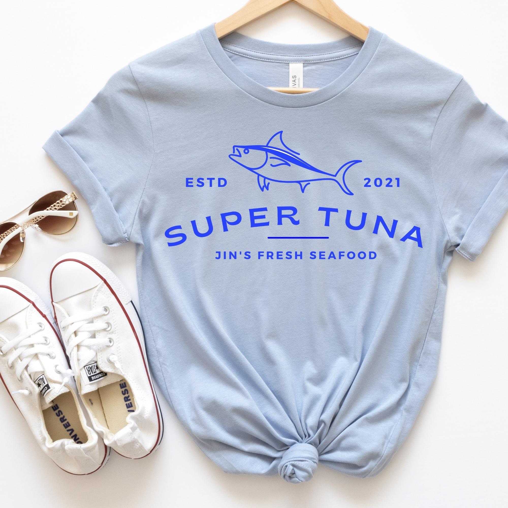 BTS Jin-Inspired White SUPER Tuna T-shirt