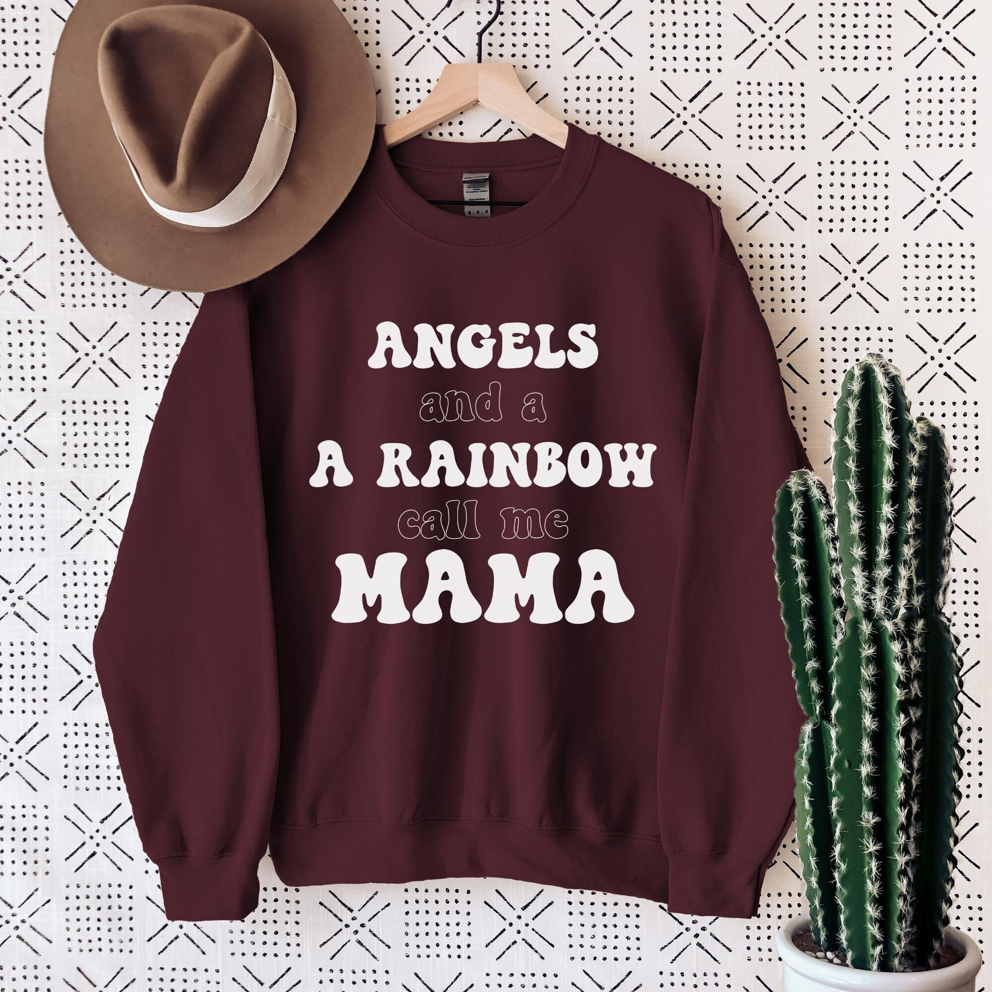 Rainbow Mama Sweatshirt Angels and a Rainbow Call Me Mama Angel Mama Baby Loss Memorial Crewneck Pregnancy Loss Baby Remembrance Gift Etsy UK