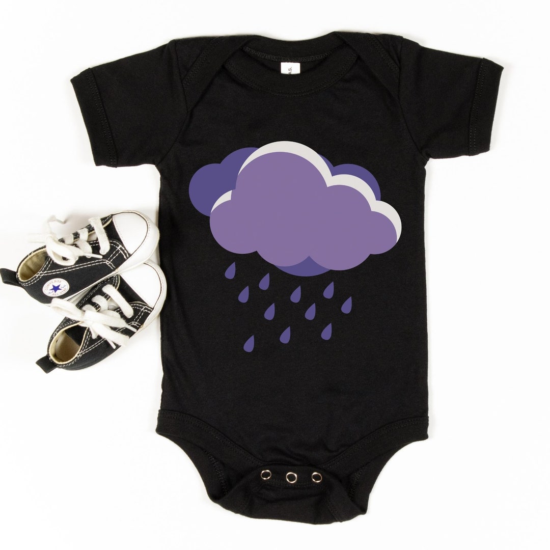 Purple Cloud With Rain Baby Onesie His Royal Badness Onesie Etsy
