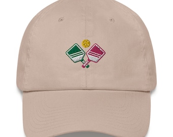 Pickleball Dad Hat for Women, Pickleball Lover Gift, Embroidered Pickle Ball Baseball Cap, Premium Adjustable Hat, Gift for Her