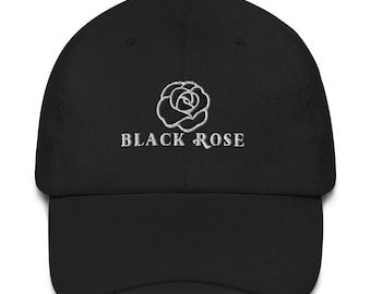 The Rose Kpop Dad Hat Embroidered, Black Rose Gift, Dawn to Dusk Tour Merch, Woosung, Dojoon, Hajoon, Jaehyeong, Korean Rock Concert Apparel
