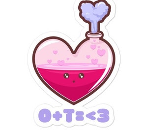 Formula of Love Sticker, O+T=<3, Once Fandom Sticker, Scientist Sticker, Once Vinyl Decal, Kpop Once Fan Gift for Her, K-pop Fan Sticker