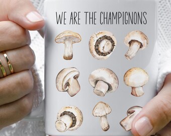 Mushroom Mug, Funny Mushroom Mug, Mushroom Coffee Mug, Cottagecore Mug, Mushroom Gift, Champignon Mushrooms, Chef Gift, Mushroom Lover Cup