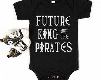 Future King of the Pirates Baby romper, Anime Baby Clothes, New Baby Gift, Manga Bodysuit, Pregnancy Reveal romper, Anime Nerd, New Dad Gift