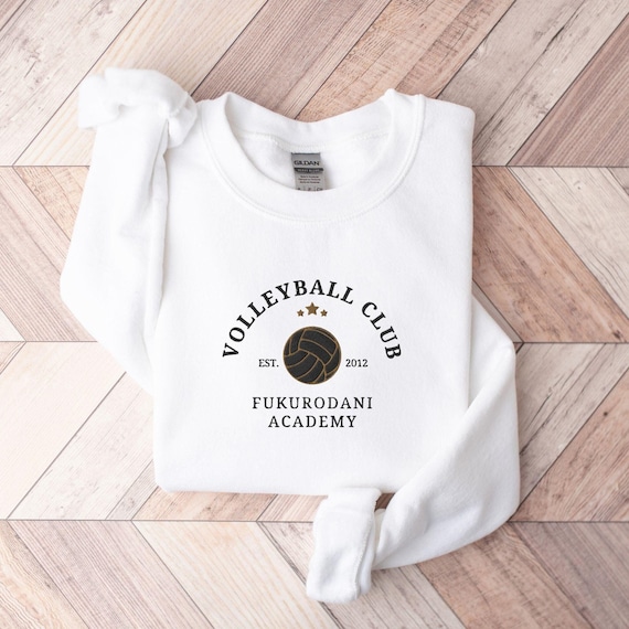 Embroidered Anime Sweatshirt, Subtle Anime Clothing, Volleyball Club Crewneck, Anime Sweater, Manga Sweatshirt, Anime Lover Gift
