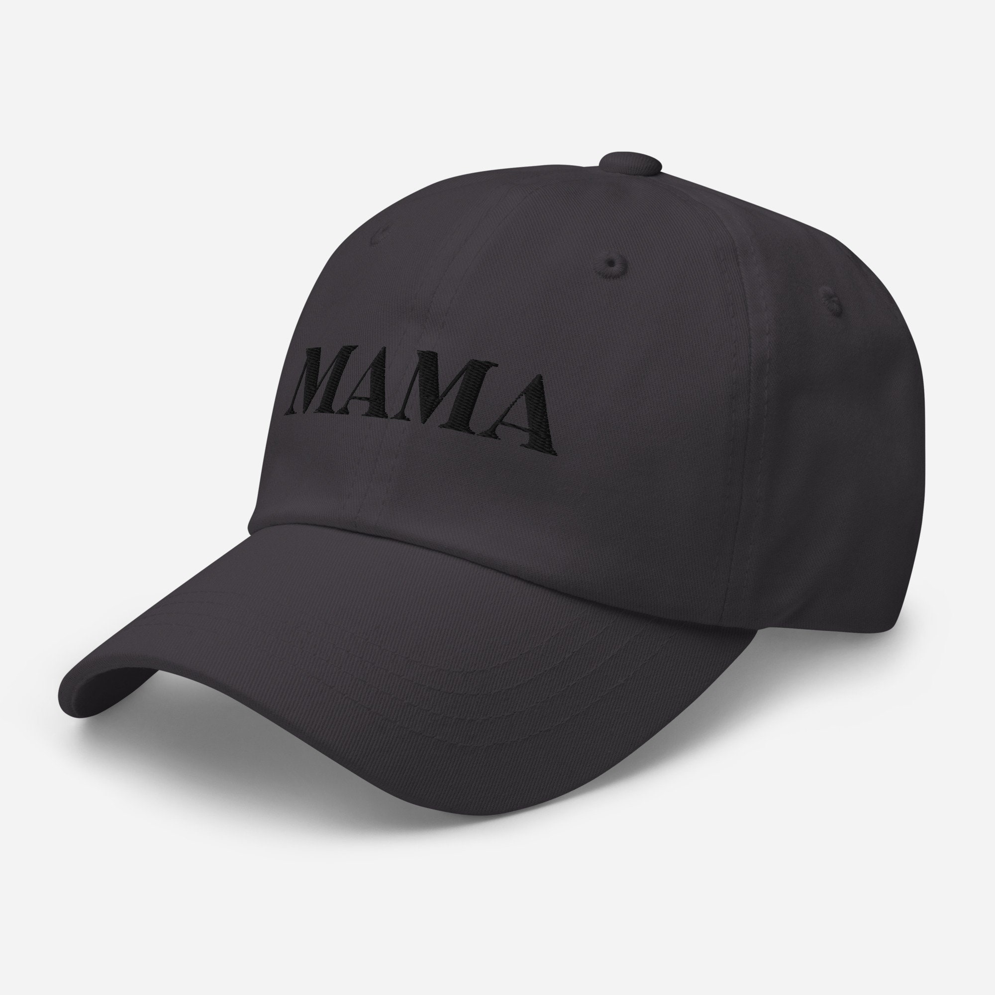 Mama Embroidered Hat, Tone on Tone Mama Cap, Neutral Black  display picture 2