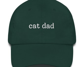 Cat Dad Hat, Funny Father's Day Gift, Cat Lover Gift for Men, Gift for Boyfriend, Husband Gift, Embroidered Cap, Dad Hat, Gift for Him