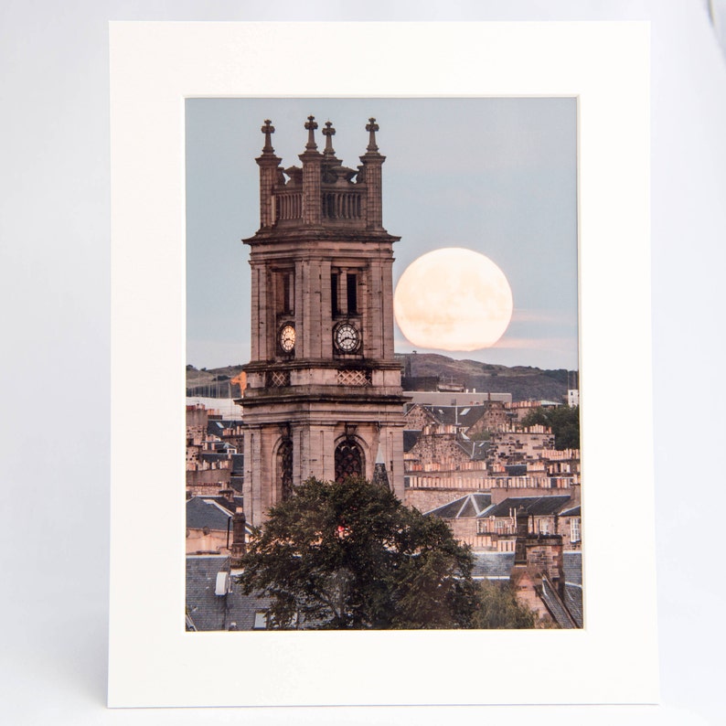 Edinburgh Print Stockbridge Moonrise Mounted Print Etsy