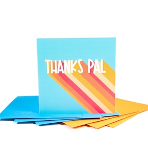 Pacchetto biglietti di ringraziamento, bigliettini blu Thanks Pal