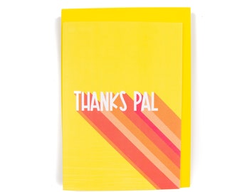 Thanks Pal Card, Scottish Banter Thank You Card, Thank You Card, Gratitude Card