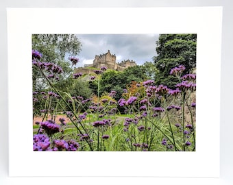 Edinburgh Castle Print, Edinburgh Mounted Print,  Edinburgh Castle, Edinburgh Photography, Edinburgh Castle Photography