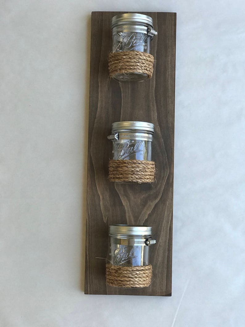 Vertical Mason Jar Wall Etsy