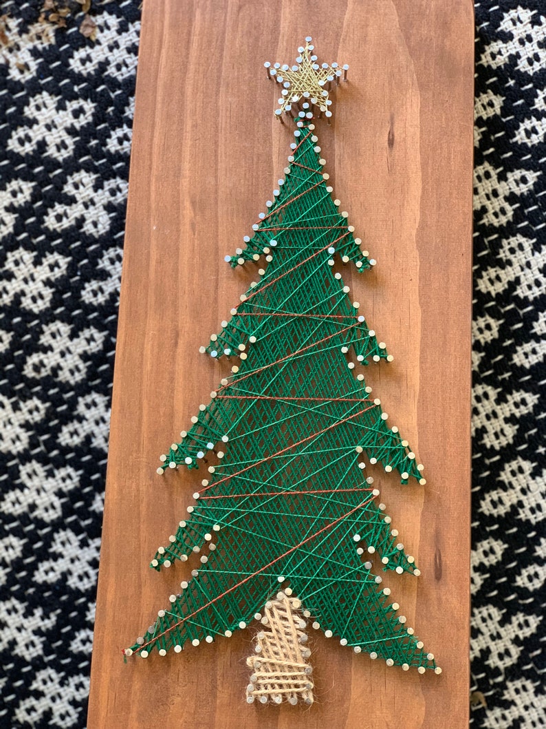 String and Nail art Christmas Tree | Etsy