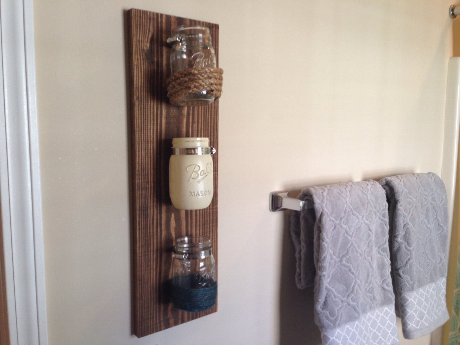 Vertical Mason Jar Wall Etsy