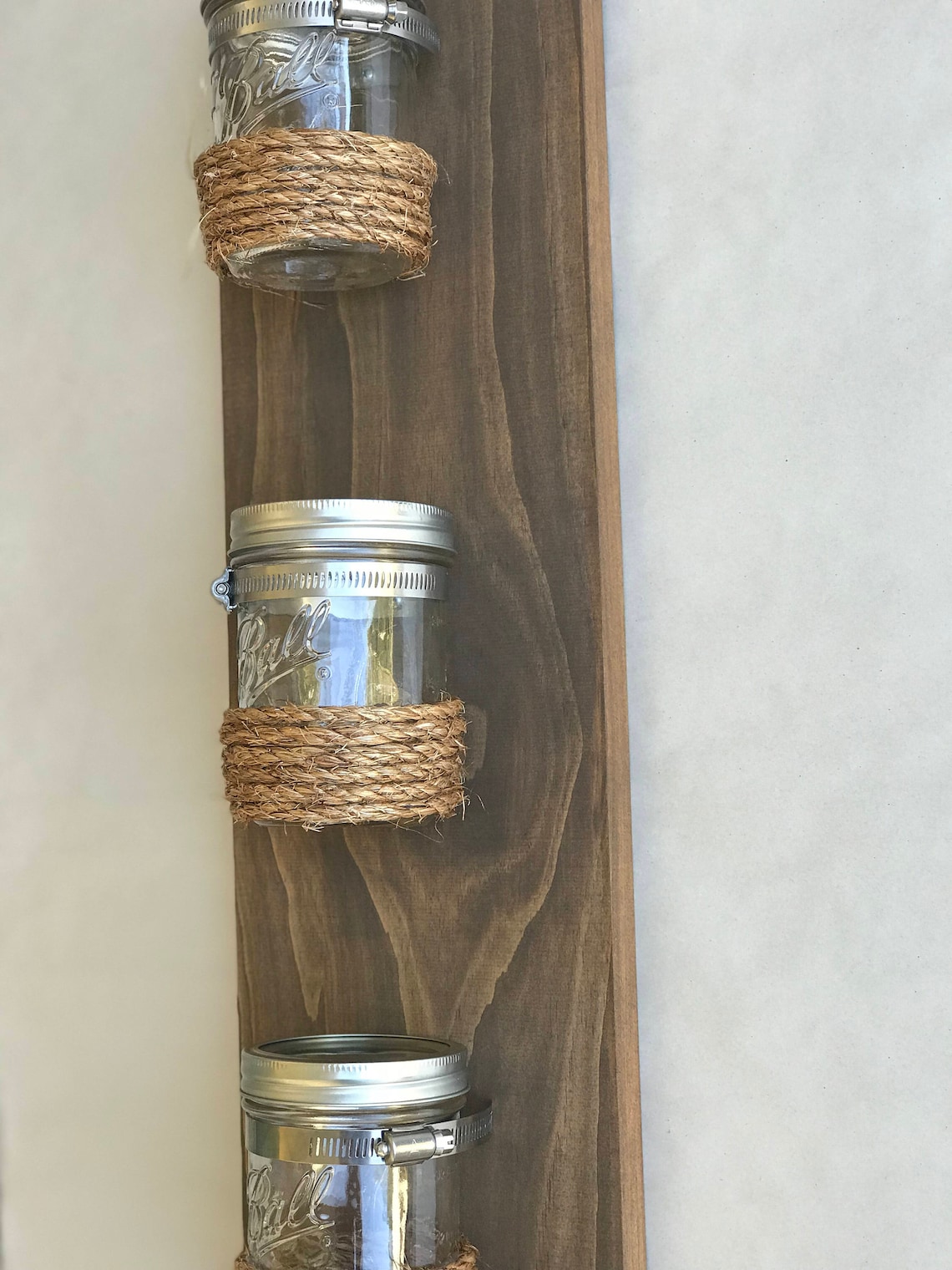 Vertical Mason Jar Wall Etsy