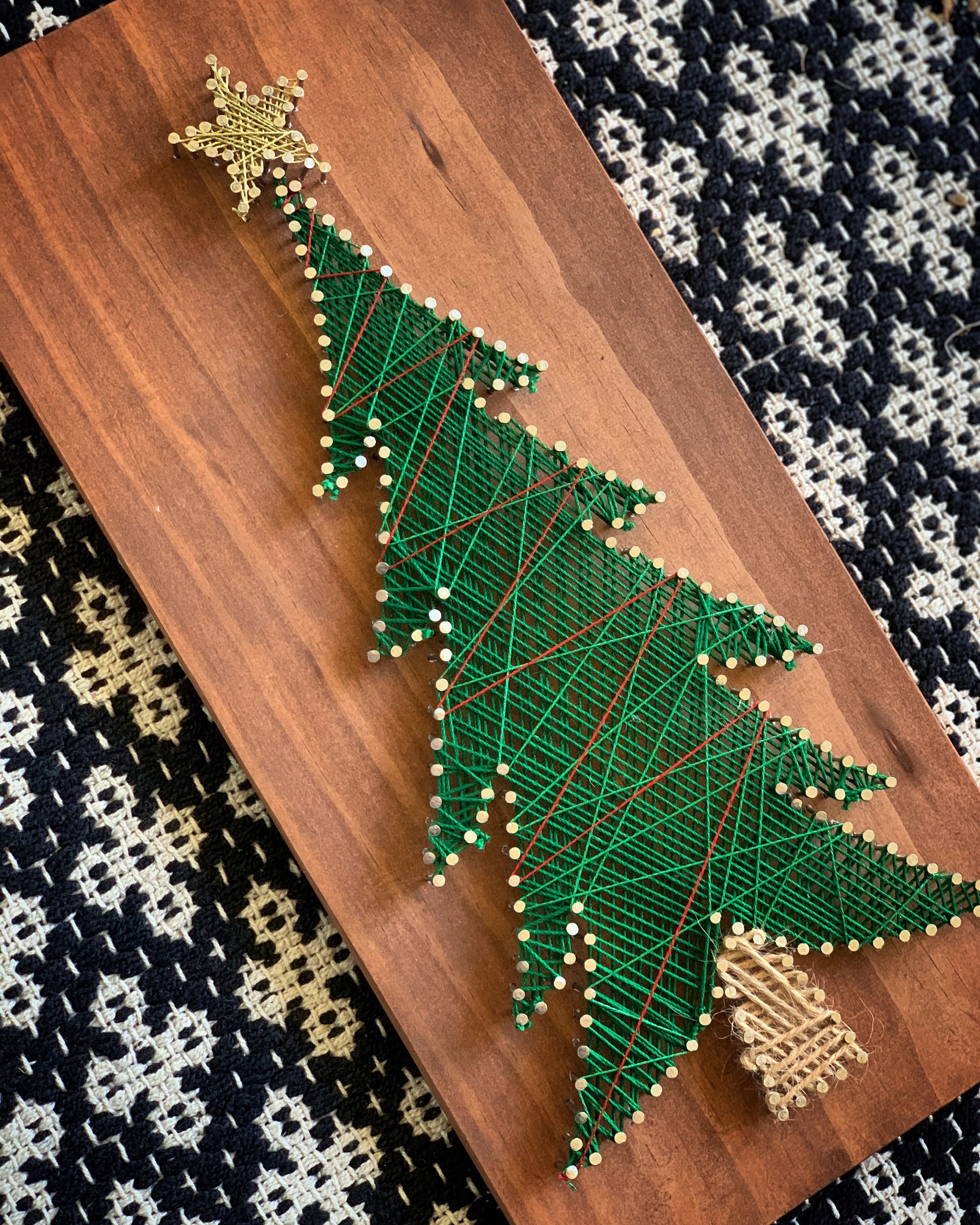 String and Nail Art Christmas Tree - Etsy