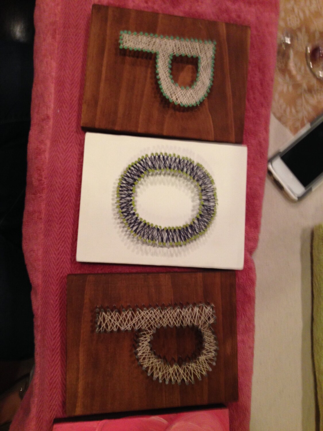 Initial / Letter / Alphabet Nail and String Wood Art - Etsy