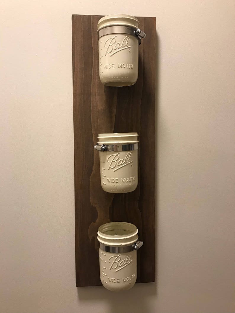 Vertical Mason Jar Wall Etsy