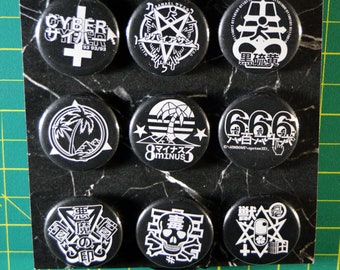 Cyber occult wave Pins 1.25 in.
