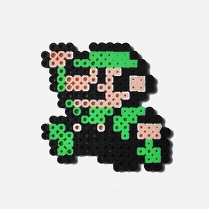 Luigi Super Mario Bros. 3 Nintendo Perler Bead Magnet