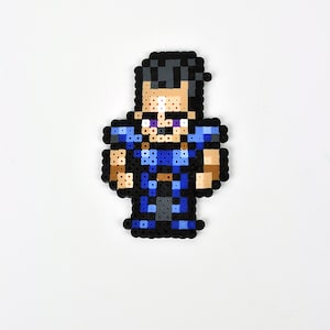 Cyan from Final Fantasy VI Magnet Perler Bead Super Nintendo