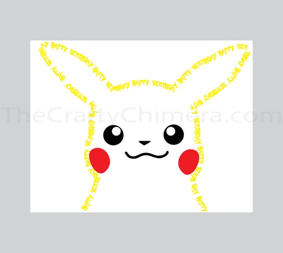 Pikachu Printable Birthday Card Pokemon image relating to Pokemon Birthday Card Printable titled Pikachu Printable Birthday Card Pokemon