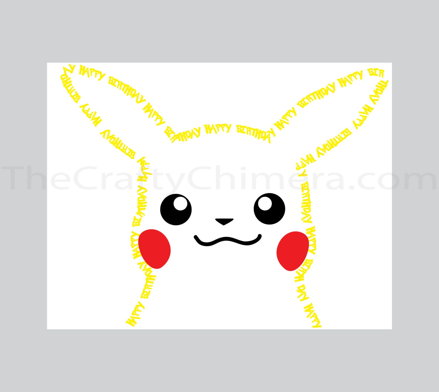 Pikachu Printable Birthday Card Pokemon.
