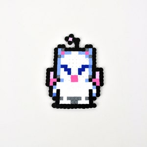 Moogle Magnet, Final Fantasy 3 Perler Bead Mog