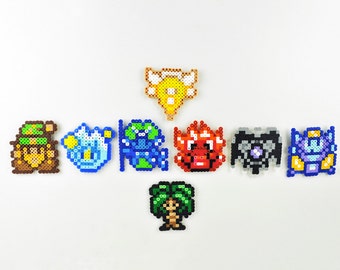 Secret of Mana Magnet Set Perler Bead Super Nintendo 8 Elemental Spirits