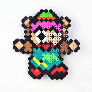 Perler Bead Magnet Super Nintendo Legend of Zelda Link to the Past Link Falling