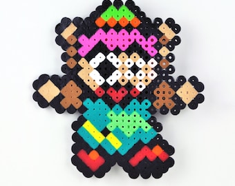 Perler Bead Magnet Super Nintendo Legend of Zelda Link to the Past Link Falling