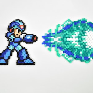 Mega Man X and Blast Magnet Perler Bead Super Nintendo