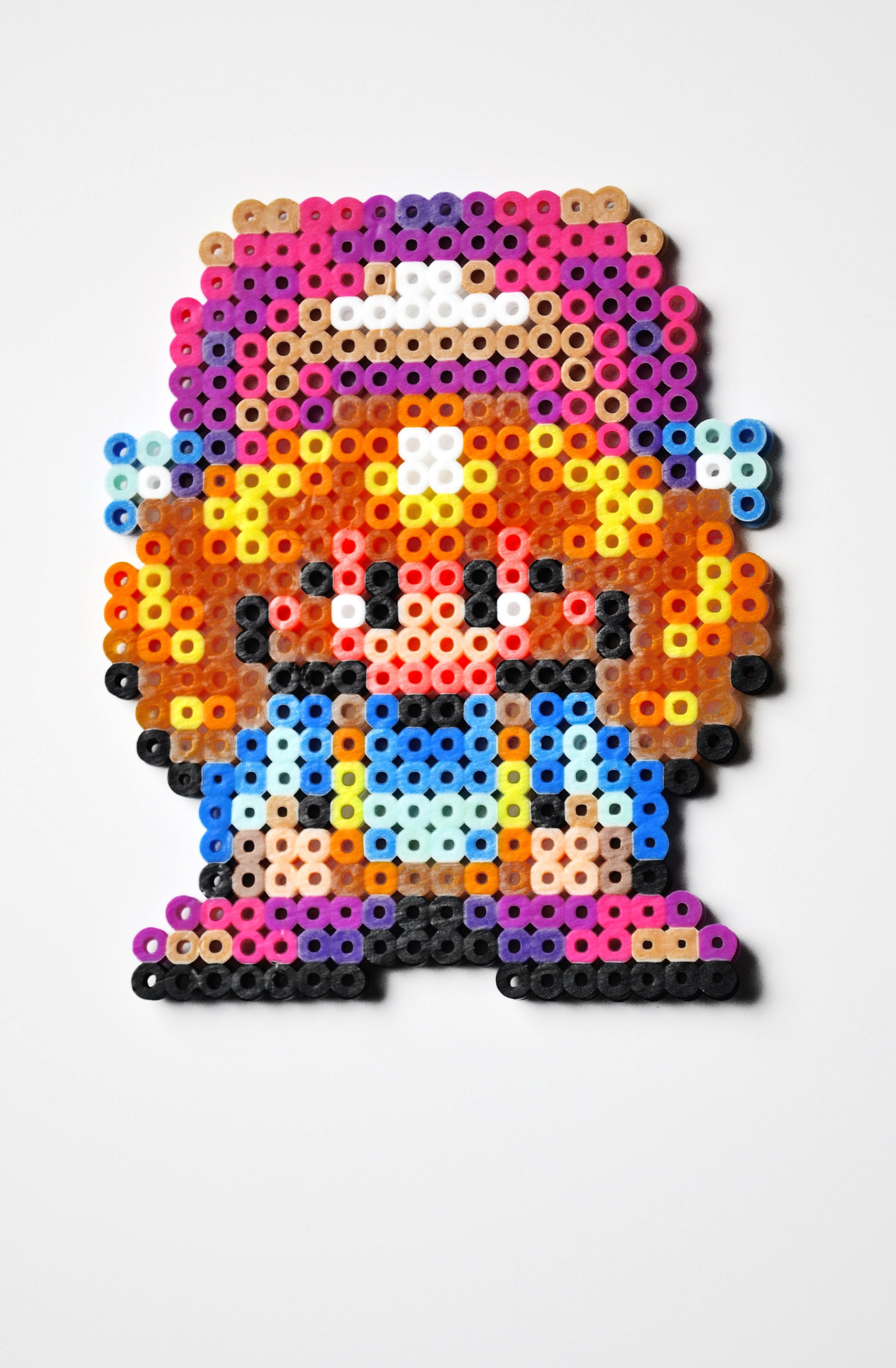 Trippy Crash Bandicoot Perler Necklace by Leaky Pixels