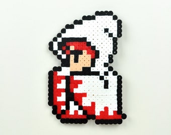 Final Fantasy 1 White Mage Perler Bead Magnet Nintendo