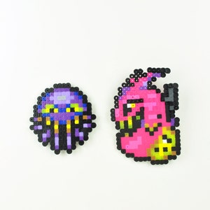 Super Nintendo Final Fantasy 6 Magnet Set Perler Bead Ultros and Typhon