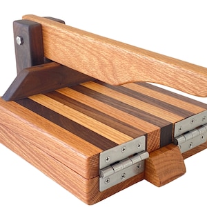 Central Coast Woodworks Hardwood Tortilla Press - Red Oak & Walnut- 8 inch