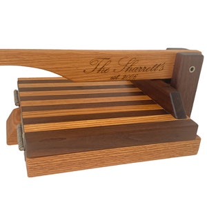 Personalized Hardwood Tortilla Press (Oak and Walnut)