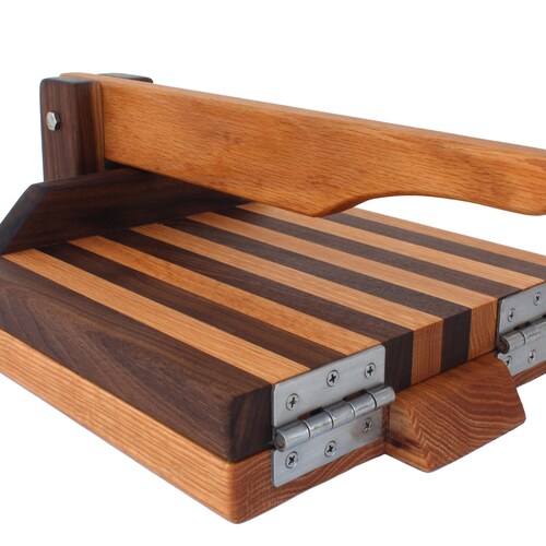 Central Coast Woodworks Hardwood Tortilla Press - Oak & Walnut - 10 inch