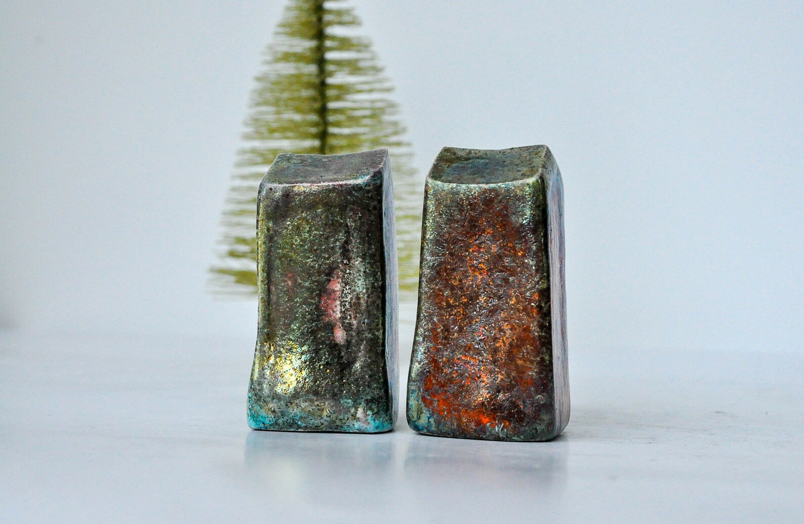 Set of 2 Raku fired Ceramic houses Raku fired Ceramic houses Etsy