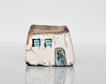 Ceramic Raku house by StudioVitezart, Raku fired Ceramics, made in Croatia, Handmade unique ceramics