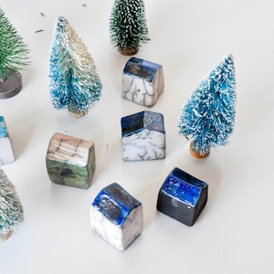 Miniature ceramic houses Raku fired Ceramic houses, Hand sculptured minimalist miniatures, City buildings  raku pottery