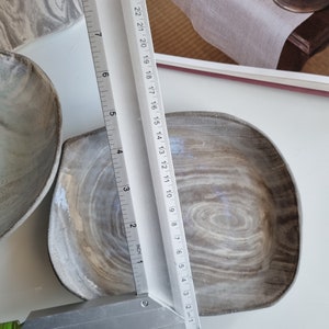 Elegant Handmade Ceramic Bowl Marble Gray & White, Versatile Serving Dish, Perfect Fruit Bowl or Table Centerpiece, Artisan Vitez Creation image 7