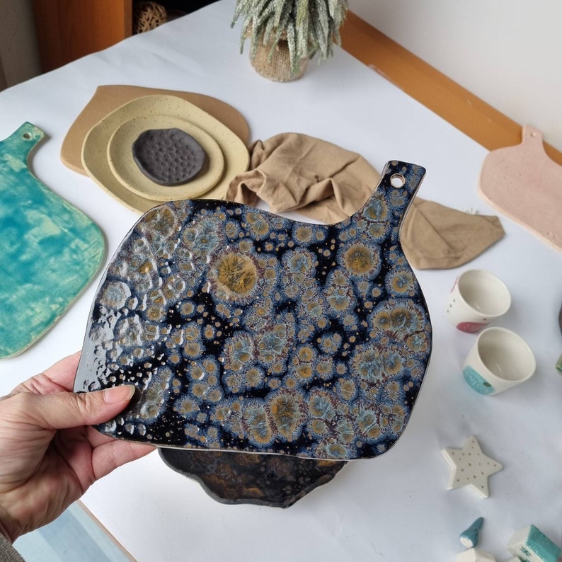 Ceramic Serving Platter Handmade Cheese Board Food Serving Etsy