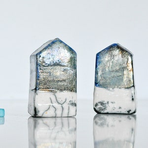 Raku Fired Ceramic Houses: Minimalist City Building Set