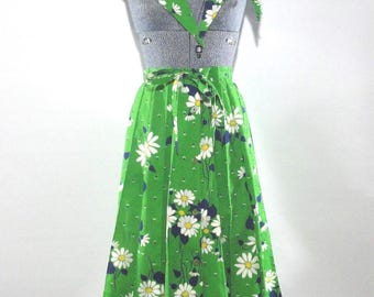 Floral Pleated Skirt Large, Sanibel Sport, Button Front Adjustable Tie Waist, Matching Scarves